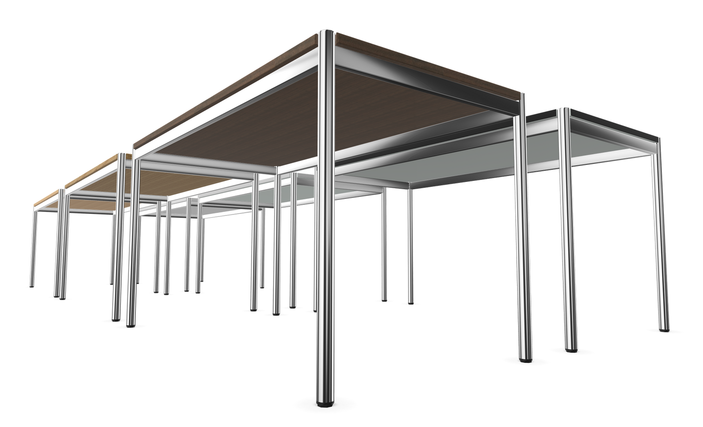 Dietiker Atos II Besprechungstisch - HPL Platte - Silver Grey