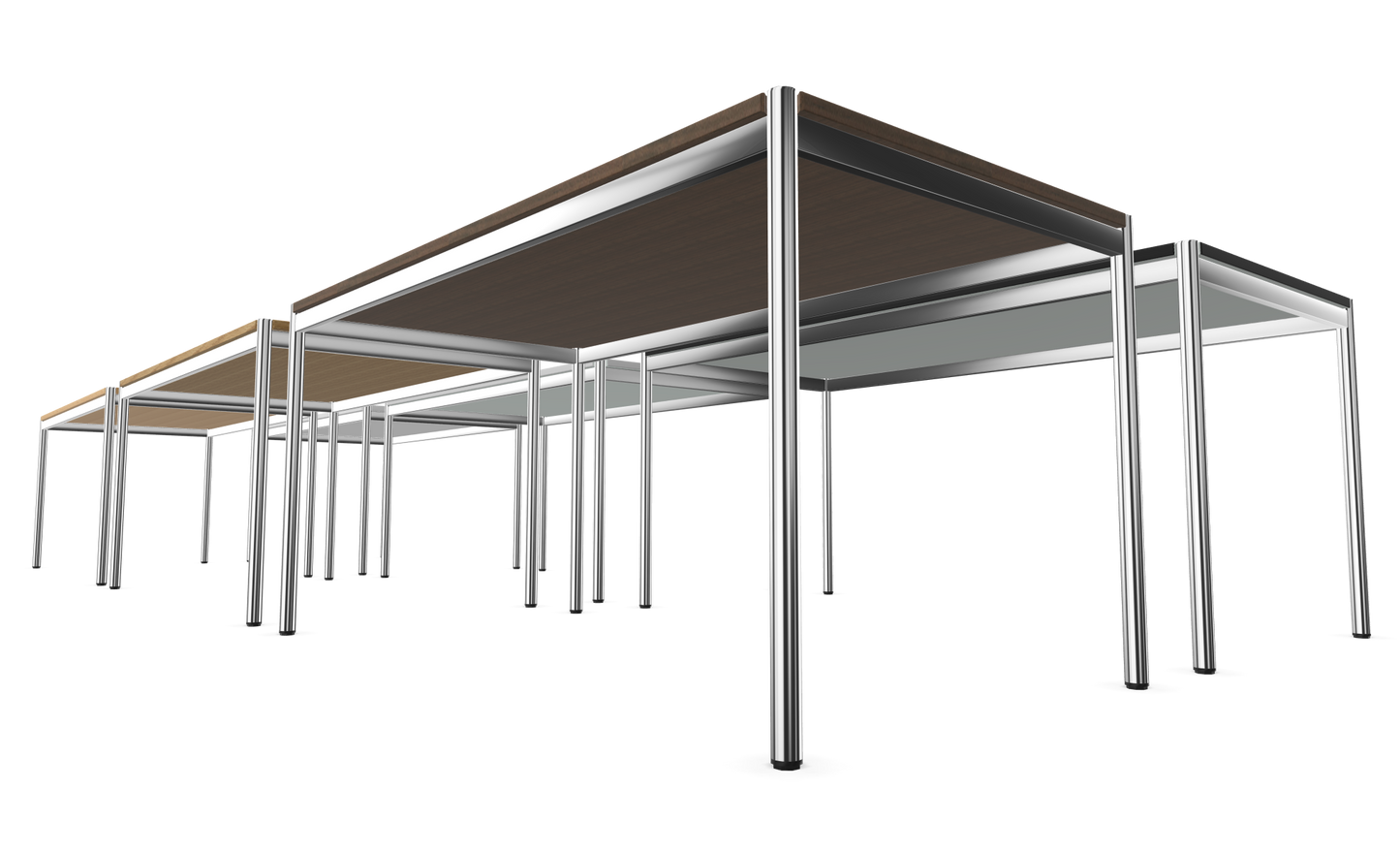 Dietiker Atos II Besprechungstisch - HPL Platte - Silver Grey