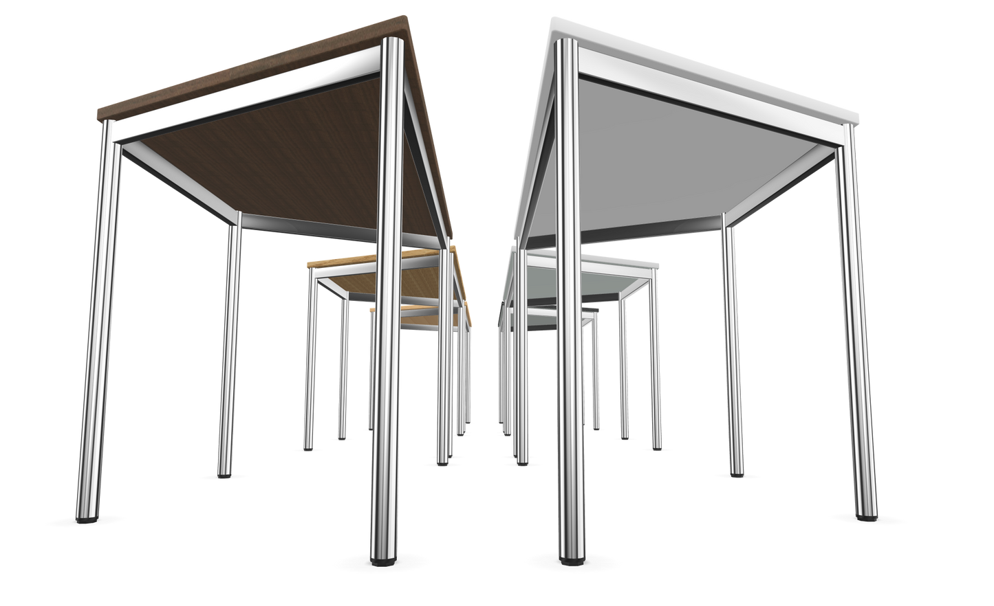 Dietiker Atos I Besprechungstisch Trapez - HPL Platte - Silver Grey