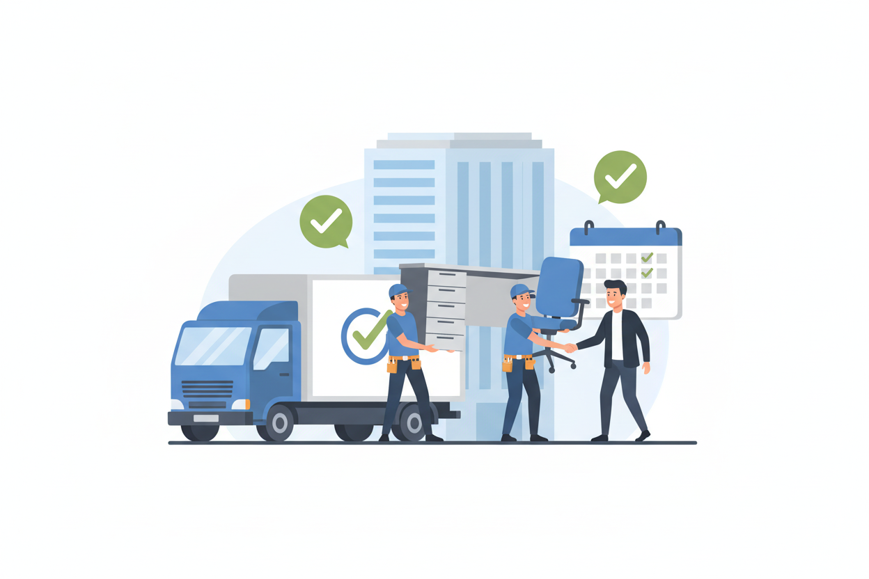 Zuverlässiger Service und gehaltene Versprechen – Professionelle Büromöbel-Lieferung bei MC Officeshop Schweiz