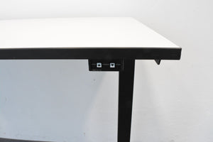 Haworth Lyft Sitz-Steh Schreibtisch elektrisch höhenverstellbar von 650 -1250mm - 1800x800mm - Spanplatte Weiss