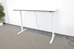 Haworth Lyft Sitz-Steh Schreibtisch elektrisch höhenverstellbar von 650 -1250mm - 1800x800mm - Spanplatte Weiss