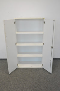 Stilo Classic Flügeltürschrank für 4 Ordner-Reihen 800mm breit - ohne Schlüssel - Spanplatte Weiss