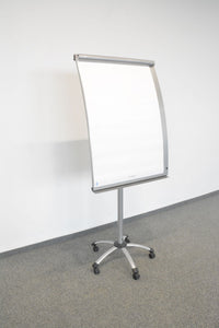 Neuland Classic Flipchart auf Rollen - Metall Silbergrau