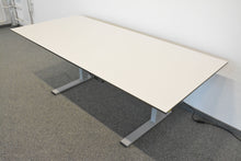 Laden Sie das Bild in den Galerie-Viewer, Lista Office Choice Sitz-Steh Schreibtisch elektrisch höhenverstellbar von 680-1300mm - 2000x900mm Vollkern HPL Platte Weiss