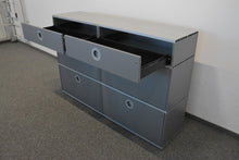 Laden Sie das Bild in den Galerie-Viewer, Denz D3 Sideboard mit 4 Auszügen + 2 Schubladen 1600mm breit - ohne Schlüssel - MDF Anthrazit