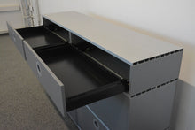 Laden Sie das Bild in den Galerie-Viewer, Denz D3 Sideboard mit 4 Auszügen + 2 Schubladen 1600mm breit - ohne Schloss - MDF Anthrazit