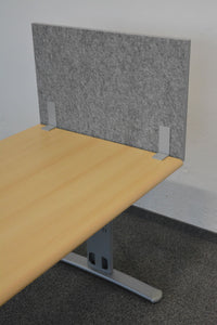 MC MC MyWall Akustiktrennwand mit Tischhalterung - 775x500mm - Kunststoff Grau gemustert