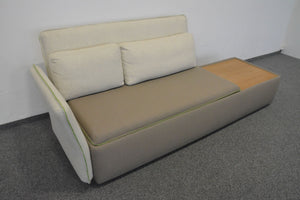 Casala Palau Stream Lounge Sofa für 2 Personen + Ablagefläche - Stoff Braun