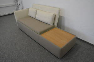 Casala Palau Stream Lounge Sofa für 2 Personen + Ablagefläche - Stoff Braun