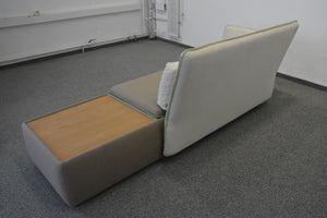 Casala Palau Stream Lounge Sofa für 2 Personen + Ablagefläche - Stoff Braun