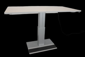 Denz Classic Sitz-Steh Schreibtisch von 740 -1240mm - 1800x900 mm - Spanplatte - Lichtgrau