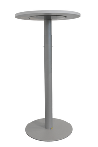 Sitag Active Sitzungstisch mechanisch höhenverstellbar von 1050-1140mm - 600mm Durchmesser - Spanplatte - Weissgrau