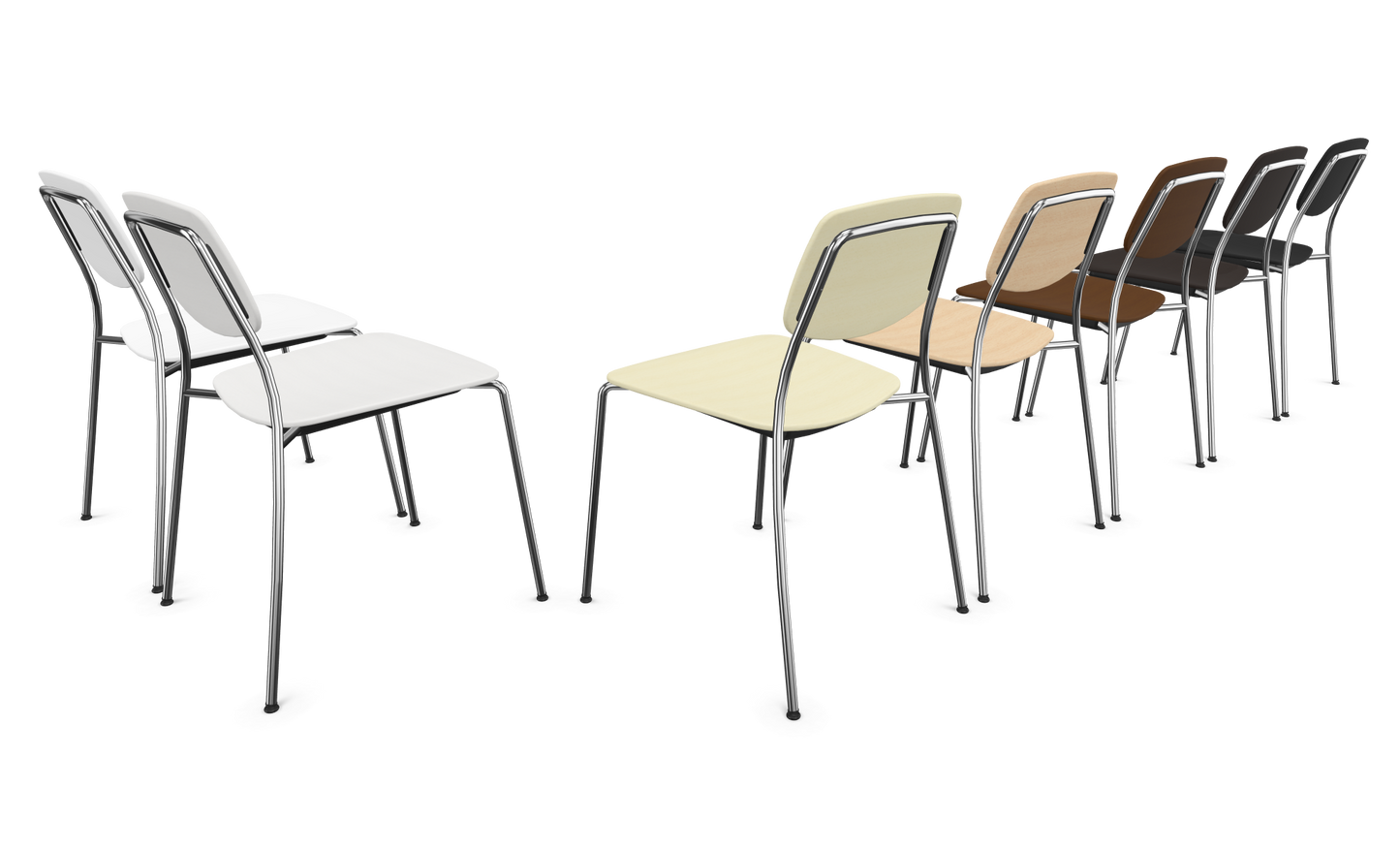 Dietiker Felber C14 Stuhl - Holz verleimt und geformt - D 250 Buche Weiss