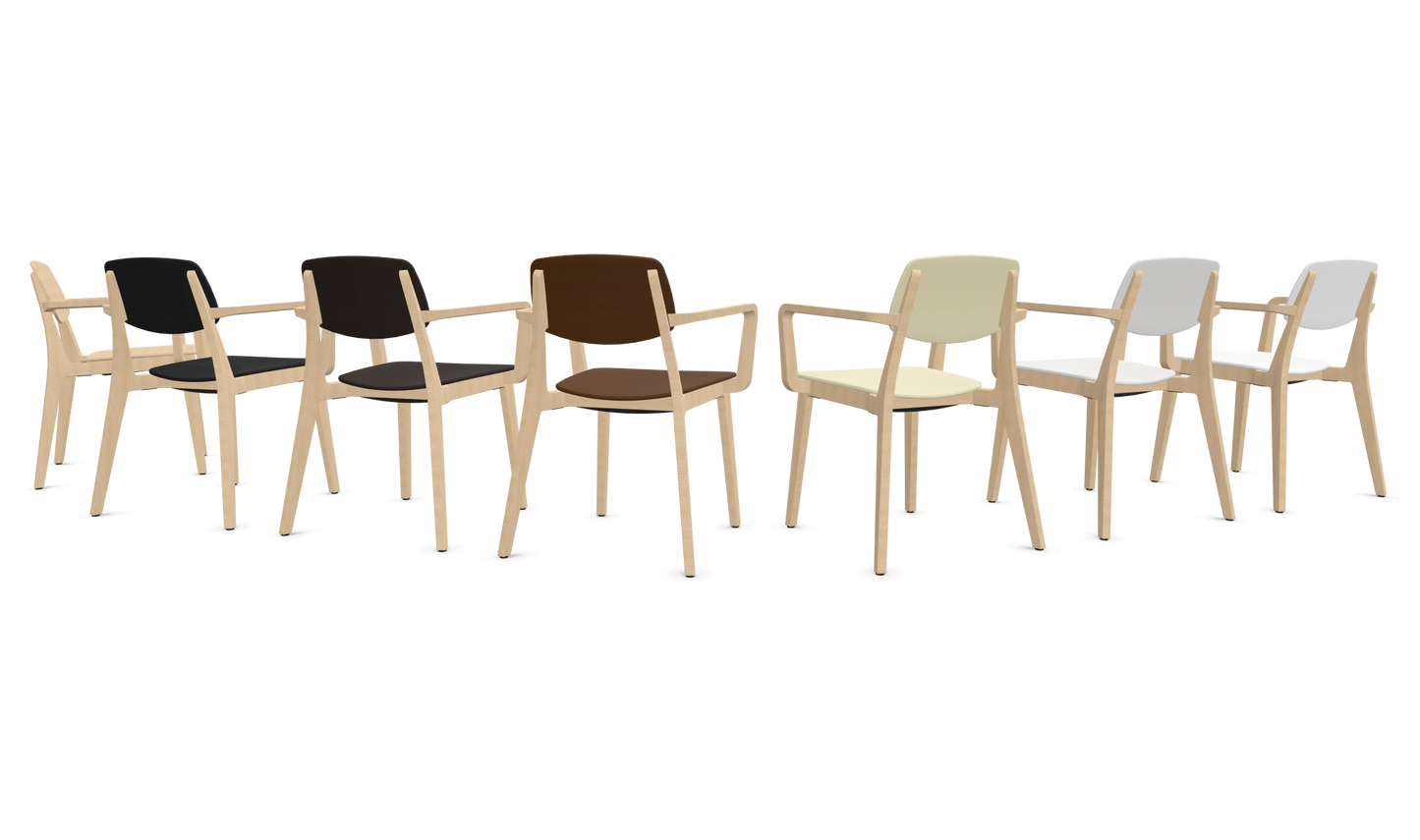Dietiker Felber C14 Stuhl - Holz verleimt und geformt - D 250 Buche Weiss