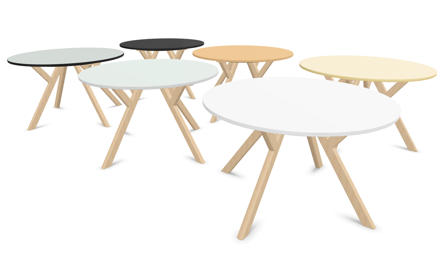 Dietiker Felber T14 Sitzungstisch - HPL Platte - Alaska Birch