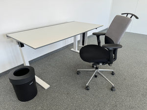 Lista Office + Vitra Extend+Oson Kombination - Spanplatte Weiss/Anthrazit