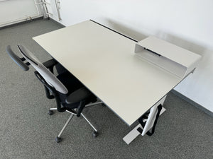 Lista Office + Vitra Extend+Oson Kombination - Spanplatte - Weiss/Anthrazit