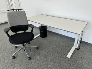 Lista Office + Vitra Extend+Oson Kombination - Spanplatte Weiss/Anthrazit