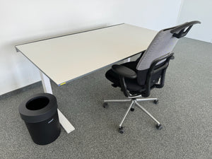 Lista Office + Vitra Extend+Oson Kombination - Spanplatte Weiss/Anthrazit