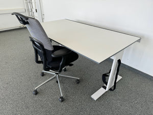 Lista Office + Vitra Extend+Oson Kombination - Spanplatte Weiss/Anthrazit