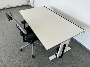 Lista Office + Vitra Extend+Oson Kombination - Spanplatte Weiss/Anthrazit