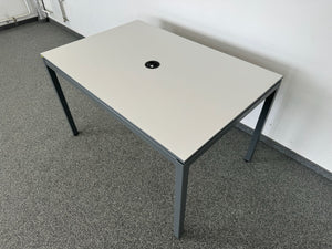 Lista Office Motion Sitzungstisch fixe Höhe von 725mm - 1200x800mm - Spanplatte - Weiss/Anthrazit