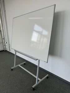 Berec Tafelständer fahrbar Whiteboard - Metall Weiss