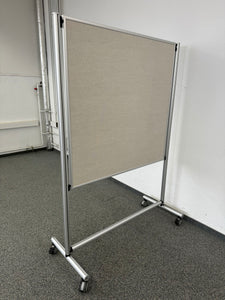 O+C System Tafelständer fahrbar Whiteboard + Pinwand - Metall Weiss