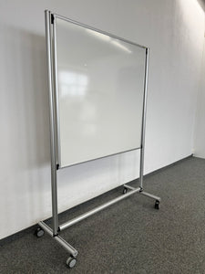 O+C System Tafelständer fahrbar Whiteboard + Pinwand - Metall Weiss