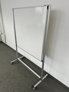 O+C System Tafelständer fahrbar Whiteboard + Pinwand - Metall Weiss