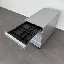 Laden Sie das Bild in den Galerie-Viewer, Denz D3 Roll-Korpus mit 4 Schubladen mit Schlüssel - MDF Anthrazit Metalisé