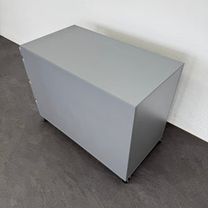 Denz D3 Roll-Korpus mit 4 Schubladen mit Schlüssel - MDF Anthrazit Metalisé