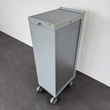 Laden Sie das Bild in den Galerie-Viewer, Denz D3 Roll-Caddy mit 2 Schubladen mit Schlüssel - Metall Silbergrau