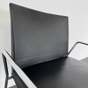 Accademia Fina Lounge-Sessel mit Armlehnen - Leder Schwarz