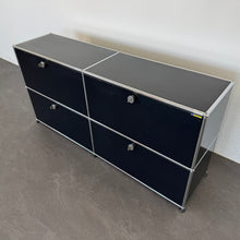 Laden Sie das Bild in den Galerie-Viewer, USM-Haller Classic Sideboard mit 4 Auszügen mit Schlüssel - Metall Schwarz
