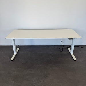 Lista Office Extend Sitz-Steh Schreibtisch elektrisch höhenverstellbar von 650 -1270 mm - 2000x800mm Spanplatte Weiss