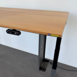 Lista Office Extend Sitz-Steh Schreibtisch elektrisch höhenverstellbar von 650 -1270 mm - 1800x900mm - Spanplatte Birnbaumfurnier