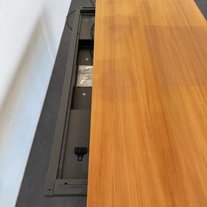 Lista Office Extend Sitz-Steh Schreibtisch elektrisch höhenverstellbar von 650 -1270 mm - 1800x900mm - Spanplatte Birnbaumfurnier