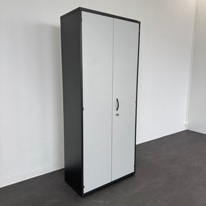 Elan Euroffice Flügeltür-Aktenschrank für 5 Ordner-Reihen 800mm breit - mit Schlüssel Spanplatte Anthrazit