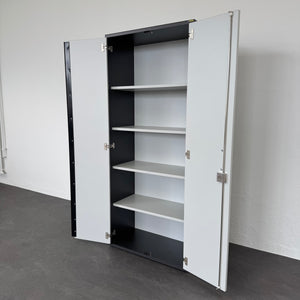 Elan Euroffice Flügeltür-Aktenschrank für 5 Ordner-Reihen 800mm breit - mit Schlüssel Spanplatte Anthrazit