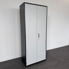 Laden Sie das Bild in den Galerie-Viewer, Elan Euroffice Flügeltür-Aktenschrank für 5 Ordner-Reihen 800mm breit - ohne Schlüssel Spanplatte Anthrazit