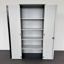Laden Sie das Bild in den Galerie-Viewer, Elan Euroffice Flügeltür-Aktenschrank für 5 Ordner-Reihen 800mm breit - ohne Schlüssel Spanplatte Anthrazit