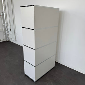 Denz D3 Ordner-Regal für 4 Ordner-Reihen 800mm breit MDF Weiss
