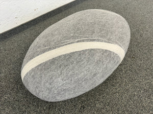 ficetimesone Pouf stONE No.5 Light Gray XM - Stoff - Grau gemustert