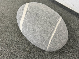 ficetimesone Pouf stONE No.5 Light Gray XM - Stoff - Grau gemustert