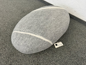 ficetimesone Pouf stONE No.5 Light Gray XM - Stoff - Grau gemustert