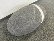 Laden Sie das Bild in den Galerie-Viewer, ficetimesone Pouf stONE No.5 Light Gray - Stoff Grau gemustert