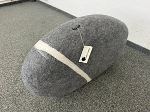 ficetimesone Pouf stONE No.5 Light Gray - Stoff Grau gemustert