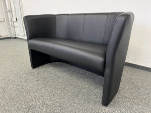 NowyStyl Club Sofa 2 mit Armlehnen - Leder - Schwarz